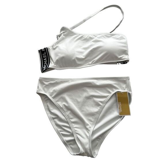 Michael Kors One Shoulder Bikini swimsuit Set size L - Picture 8 of 9